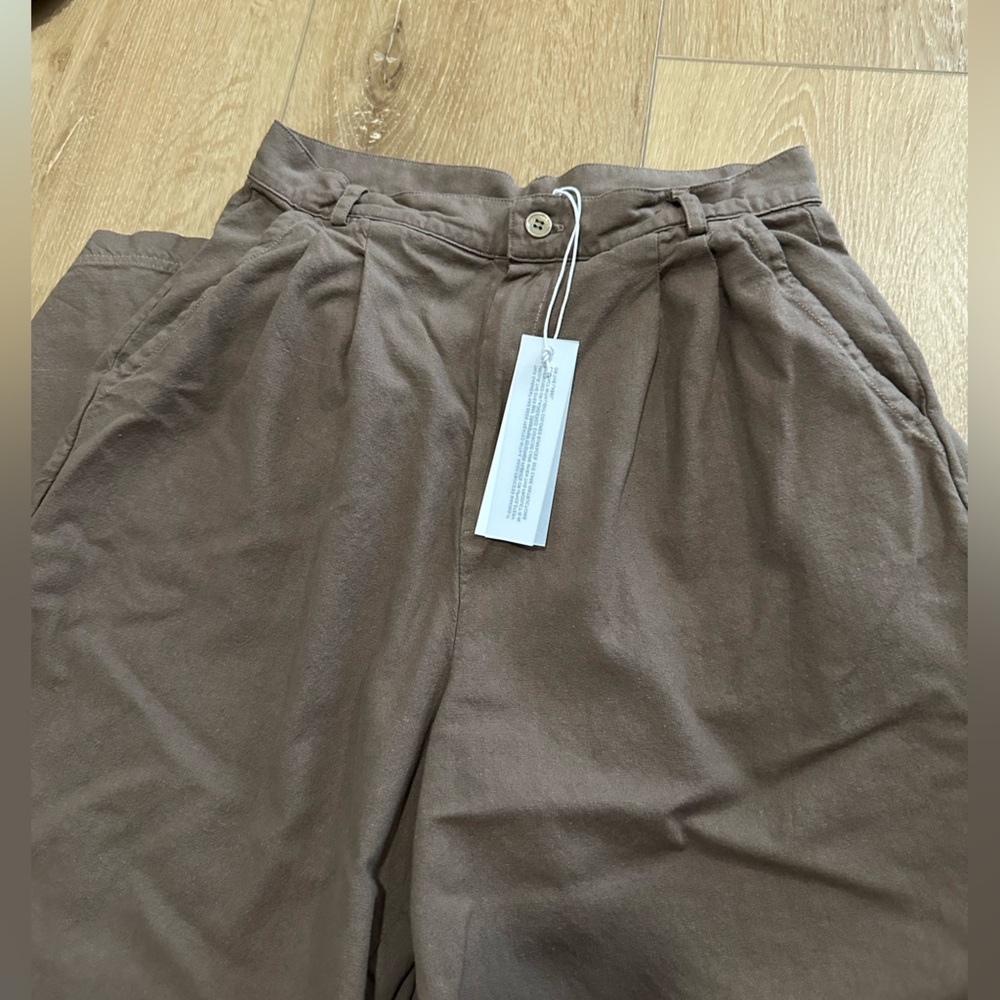 $208 NEW with tags!  Stateside Women's Linen Wide Leg Trousers - Twig - Small - Picture 10 of 10